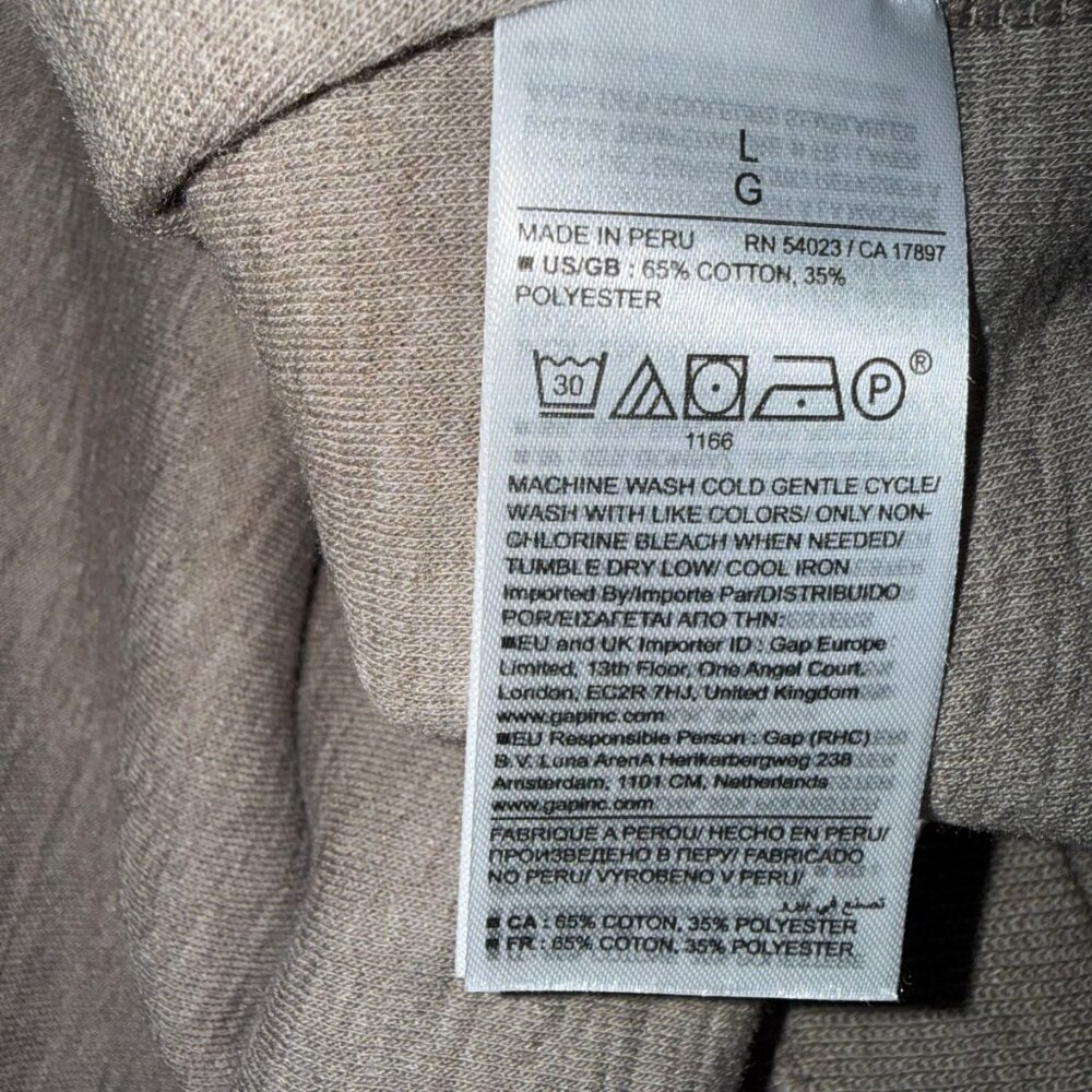 Banana Republic Thermal Waffle Knit Pullover Oatmeal Beige Mens Large NWT - Picture 8 of 8